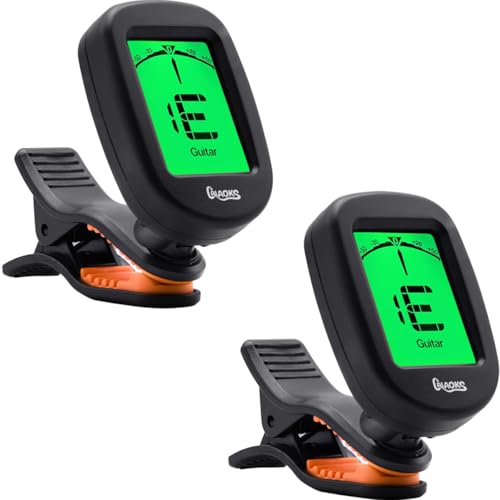 Guitar Tuner Clip on 2Pack,for Acoustic Guitar Bass Violin Ukulele