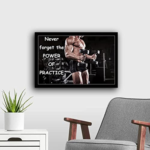 Lirong Never Forget To Practice Motivational Inspirational Posters Home Decor Wall Art Print For Gym Motivational Quotes Poster Printing 20X30Inch(50X75Cm) #TOP5