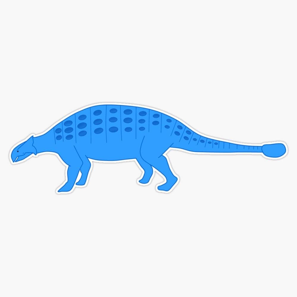 Ankylosaurus Blue Sticker Decal Size 5"