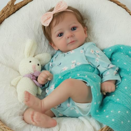 Muñeca Reborn Bebé Felicia 43 cm Cuerpo Suave Con Peso miniatura 5