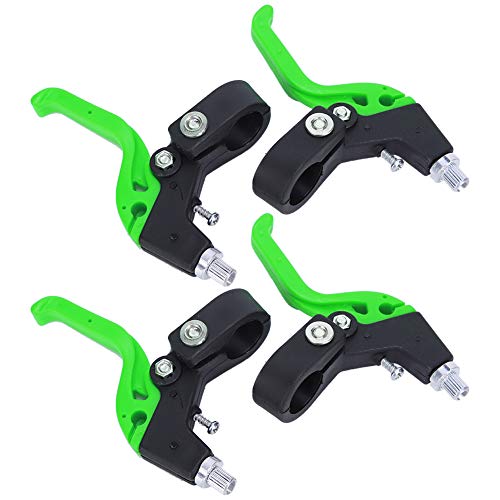 Simlug Durable Adjustable Three‑Finger Pinch Designed Bicycle Brake Handle, Kid Brake Lever, Nylon Durable Extended Handle Essential Spare Part For Children Bike(Black Green) #TOP2