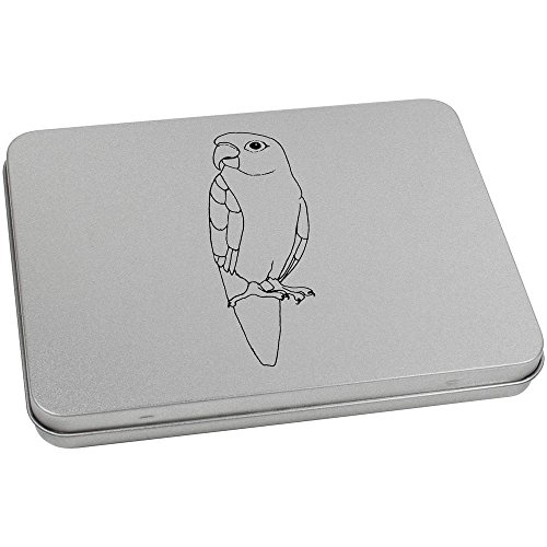 Azeeda 170mm 'Friendly Parrot' Metal Hinged Tin/Storage Box (TT00070217)