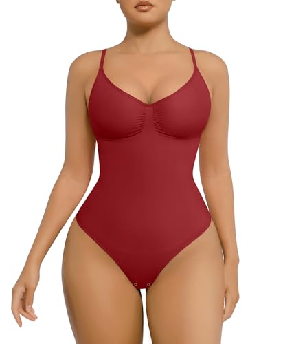 FeelinGirl Shapewear Bodysuit for Women Tummy Control Waist Bodysuit Thong Shapewear Body Shaper Going Out