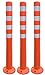 Produktbild 3 Stück UvV®-Reflex Absperrpfosten, Poller 100 cm hoch, flexibel orange, reflektierend, selbstaufrichtend