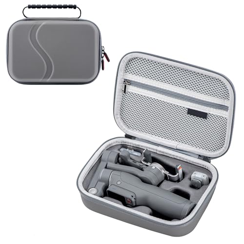 Image of Sounce Carrying Case for DJI Osmo Mobile 8 /7P /7 /SE Gimbal Stabilizer - Hard EVA Travel Bag, Portable Storage Case, Nylon Exterior, Magnetic Phone Clamp Organizer, Accessories Pouch | Black