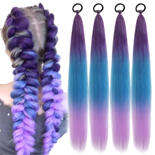 Extensiones de cabello morado para trenzas de niñas: el accesorio ideal para fiestas y eventos