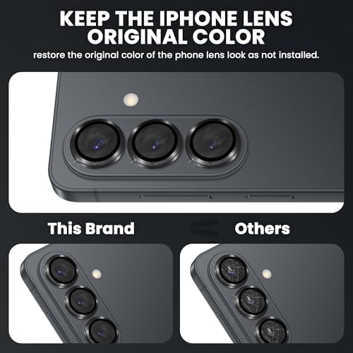 Image of FIRST MART Black Camera Ring Guard Protector for Samsung Galaxy S26 | Tempered Glass with Metal Alloy Rings, HD Clear, Scratch Resistant, Case-Friendly | Pack of 1