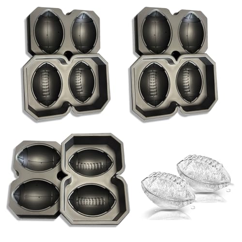 3 Hieleras Silicona Rugbyball Grandes Diversión 6 Cavidades miniatura 1