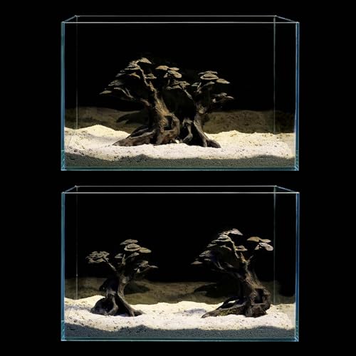 FZONE Harz-Treibholz für Aquarium, Kleiner Baum-Ornament für Aquascaping in Süßwasser und Nano-Aquarien