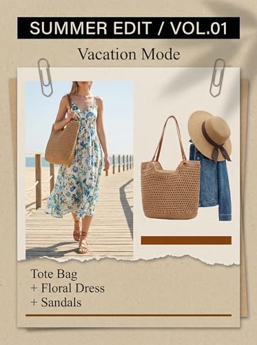 Bolso Tote Tejido a Mano de Verano Boho de Algodón para Mujer miniatura 5