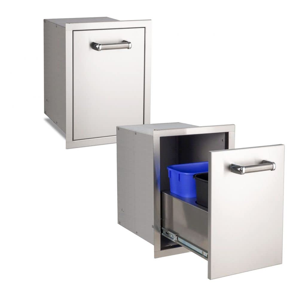 FireMagic Trash Cabinet with Two 3.25 Gallon Trash Bins