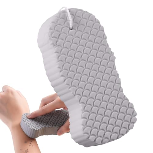 Esponja de ducha, limpiador corporal 3D para mujeres, suministros de pelado reutilizables suaves para mujeres, hombres, usuarios familiares de spa, baño, ducha, hotel, niños, viajeros, lavabo