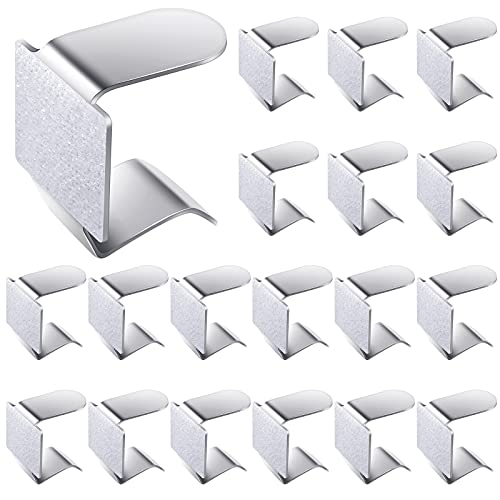 25 Pieces Table Skirting Clips for Xmas Party Tablecloth Clips with Hook and Loop Table Cloth Clips Adjustable Table Cover Clamps Table Cloth Holders for Thick Table, 0.98-1.18 Inch