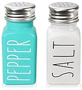 Farmhouse Salt And Pepper Shakers Set,Kitchen Decor,Glass Salt And Pepper Shakers Set,Cute Salt S...