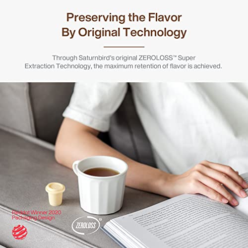 Saturnbird Express Tea, 4 Flavors, Premium Instant Tea Powder, Rooibos/Fuliang Black Tea/Oolong Tea/Yuanyang Coffee Tea Drink, Cold Brew Tea, Freeze-Drying Tech, Ice/Hot Water/Milk, No Additives, Variety Pack (4 Packs, 48 Count Total) #TOP5