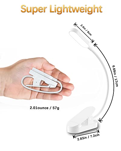 D Babe 9 Led Rechargeable Book Light For Reading In Bed, Clip On Reading Light With 3 Color Temperatures, Stepless Dimming Brightness, Long Lasting & Compact, Perfect For Readers, Kids & Travel #TOP4