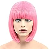  DieffematicJF Perruque Femme Pink Wig Wig Short Wig For Women