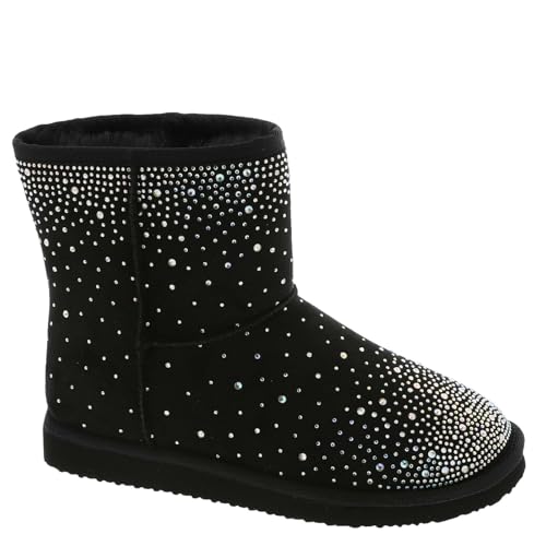Masseys Women's Vail Faux Suede Rhinestone Studded Cozy Boot