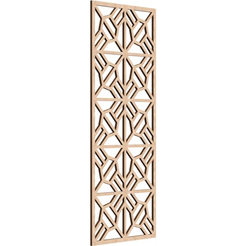 Image of 17 3 /8 inchW x 44 3 /8 inchH x 3 /8 inchT Auburn Decorative Fretwork Wood Wall Panels, Red Oak