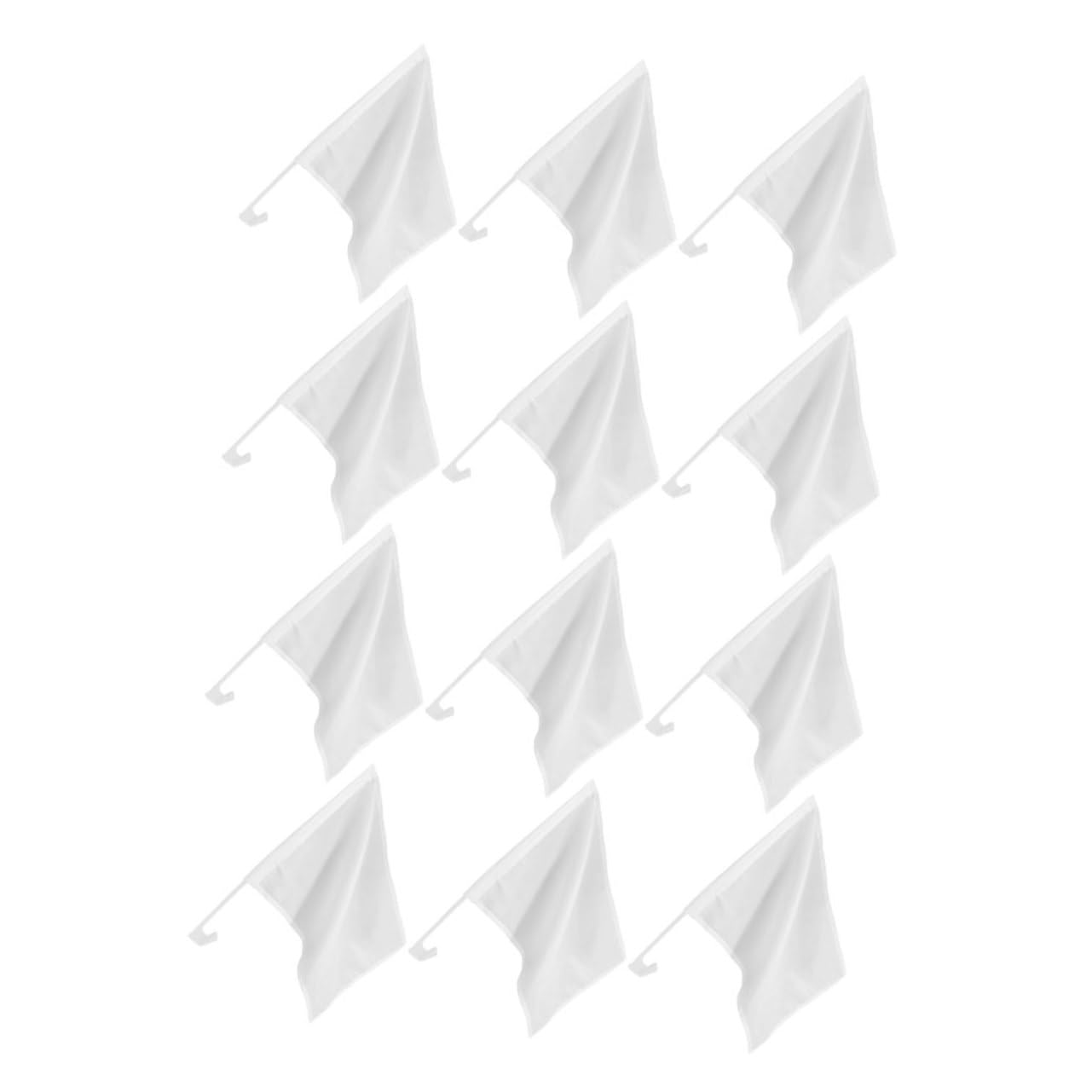 12 Pezzi Bandiere Bianche Vuote per Finestrino Auto, DIY