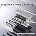 PULWTOP USB C Hub for Mac mini, 5 in 1USB Hub Adapter Support M.2 NVMe SSD Expand, Docking Station with 2 USB C 10Gbps, SD/TF Card Reader, M.2 SSD (Not Included)