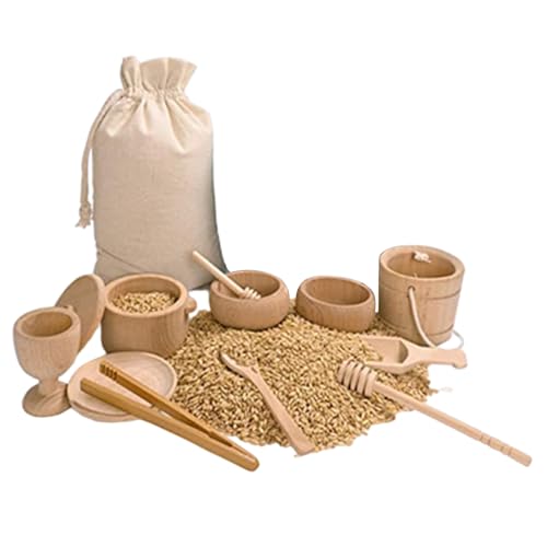 Dimensioni adatte: ogni strumento in questo set di giocattoli sensoriali è molto adatto in dimensioni. Le dimensioni sono piccole, quindi possono essere facilmente erbate. I bambini possono utilizzare gli strumenti da cucina utilizzando gli strumenti inclusi per il trasferimento, lo scarico, lo stack e il nido.