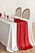 Ling's Moment 14Ft Red Sheer Chiffon Like Table Runner with Silver Sparkle for Wedding Reception Rustic Boho Wedding Party Bridal Shower Table Christmas Decorations