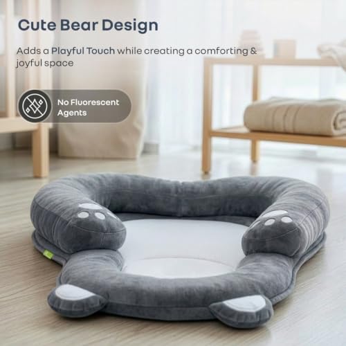 Image of R for Rabbit Snuggy Teddy Kids Bedding Bag | Soft Portable Travel Sleep Sack for Kids | Ultra-Soft Plush Fabric for Everyday Comfort (Grey)