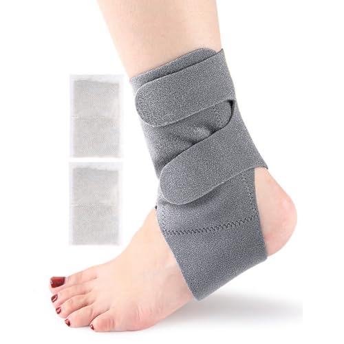 alloneslife Tobillera cálida para ciclismo al aire libre, comodidad con diseño adhesivo de ajuste rápido, protector de tobillo transpirable gris