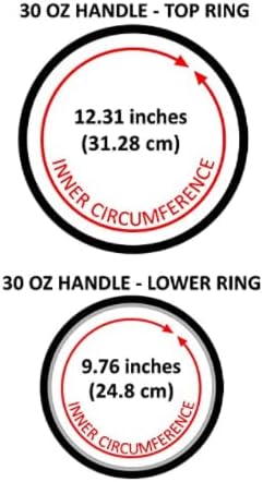 Grip-It YETI Tumbler Cup Handle for 30oz Rambler - Lightweight, Spill Proof Grip For RTIC(Older Version) Stainless Steel Tumblers, SIC & Travel Water Coffee Mugs or Flask (30oz, Strawberry Red)