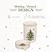 Spode Christmas Tree Wine Chiller & Coaster Set, Dishwasher, Microwave & Freezer Safe - Stoneware Wine Cooler with Festive Coaster - Hostess Gift for Holiday Entertaining