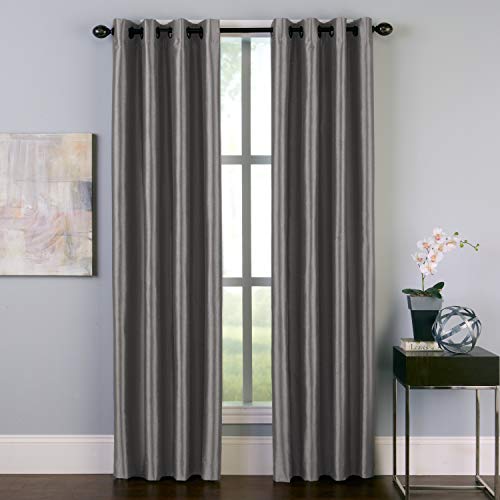 Curtainworks Curtain Panel, Pewter, 50" W x 108" L (Pack of 1), W 50" x L 108" (1 Panels)