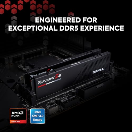 Image of G.SKILL Ripjaws S5 Series DDR5 RAM (Intel XMP 3.0 & AMD EXPO) 32GB (2x16GB) 6000MT /s CL36-36-36-96 1.35V Desktop Computer Memory U-DIMM - Matte Black (F5-6000J3636F16GX2-RS5K)