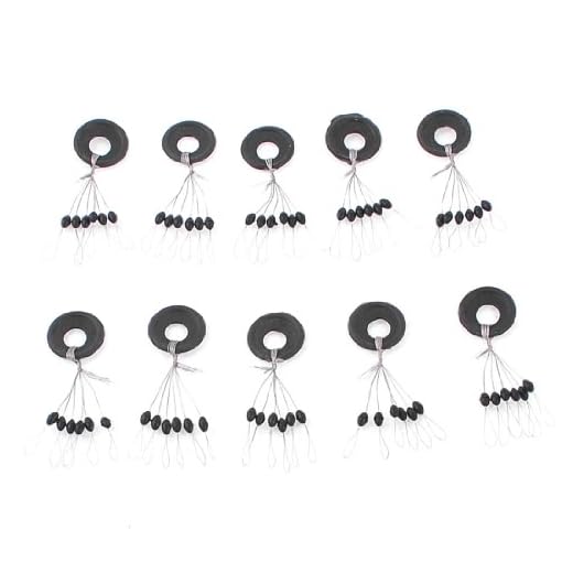 10 Pcs 6 en 1 BGoma Negra Ovalada Anilla Parada Pesca