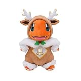 Peluche Supersoft Pokémon. nanyin Feliz Navidad Sawsbuck Poncho Charmander Peluches De Peluche 25Cm, Anime Pokemone Peluches Muñecas, Regalos para Niños Niñas