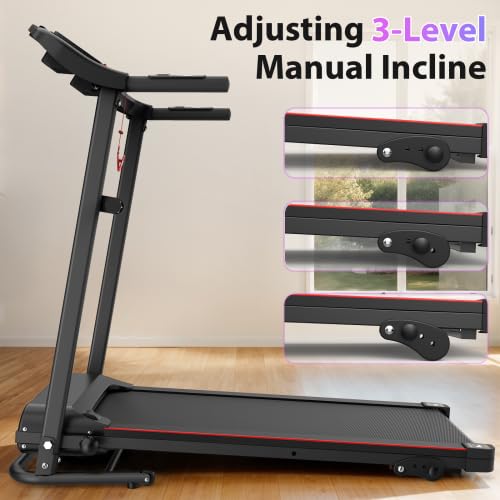 Image of Under Desk Treadmill, 2.5HP Folding Treadmill with 265 lbs Capacity - Incline Walking Pad for Home, 12 Programs, Compact & Portable for Small Spaces and Apartments
