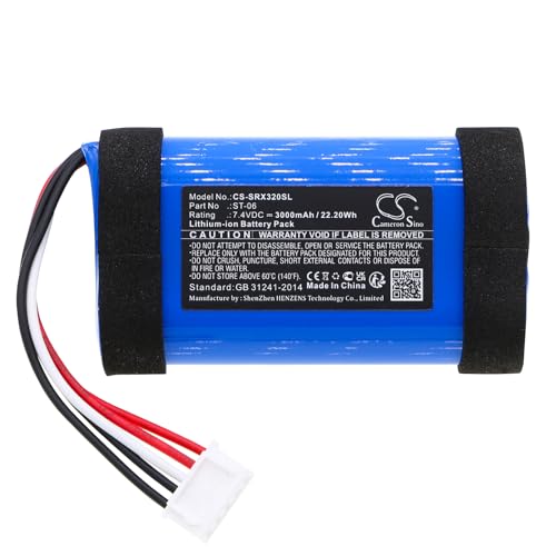 Replacement Battery for So-ny SRS-XB31 SRS-XB33 SRS-XE300 ST-06 IAJ002NA ID1057 ST-06S