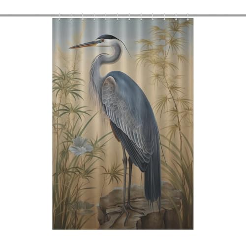 Rideau de douche grue étanche 122x183cm avec 12 anneaux pour baignoire - 7