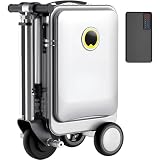 RETRIN Maleta Eléctrica Inteligente 20L, Maleta de Mano Portátil para Embarque en Avión Silver-with1battery