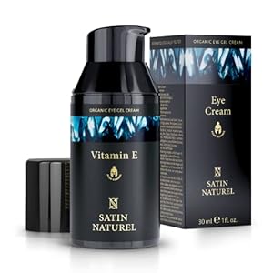 Mens Eye Cream 30ml, Powerful Organic Under Eye Cream Anti Aging, Wrinkles, Dark Circles – Mens Face Cream with Hyaluronic Acid, Vitamin E, Aloe Vera and Taurine – Eye Care Products by Satin Naturel