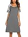 Produktbild Balancora Damen Nachthemd Sexy Negligee Baumwolle Nachtkleid Kurz Sommer Nachtwäsche Sleepwear S-XXL