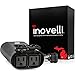 Dual Outdoor Z-Wave Plug w/Built-In Repeater | Control 2 Outlets Individually w/1 Module | Zwave Switch (Appliance & Light) w/a Z-Wave Range Extender | SmartThings, Wink Compatible | Inovelli