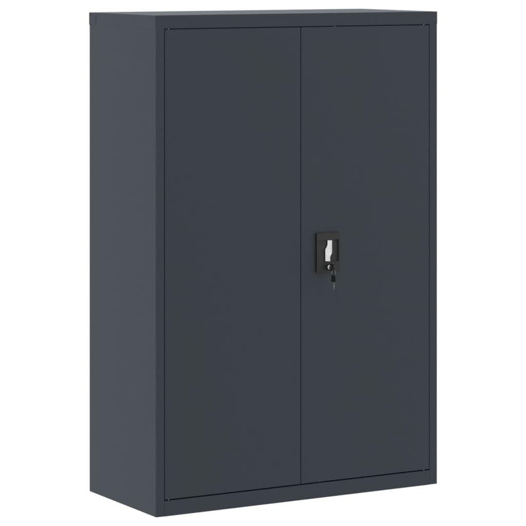 Willood Aktenschrank Anthrazit 90x40x140 cm Stahl Geeignet für Arbeitszimmer, Wohnzimmer, etc.