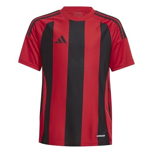 Image of adidas Unisex Kids Striped 24 Jersey Kids Shirt, Team Power red 2/Black, 7-8 Years