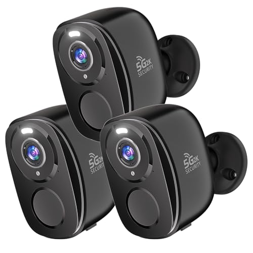 Rraycom 3Pack Security Cameras Wireless Outdoor, 5G/2.4GHz Batter