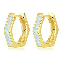 Yellow gold+white opal