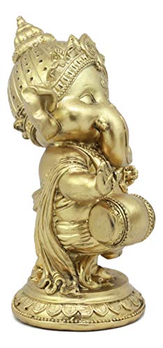 Estatua decorativa de Ganesha danzante de 6 pulgadas miniatura 4