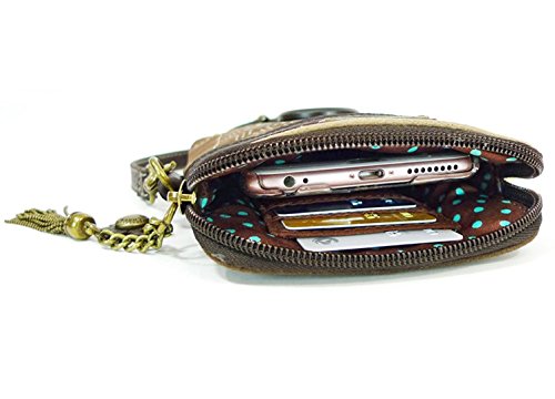 Image of CHALA Dog Collection Cell Phone Crossbody Purse-Women PU Leather /Canvas Multicolor Handbag with Adjustable Strap