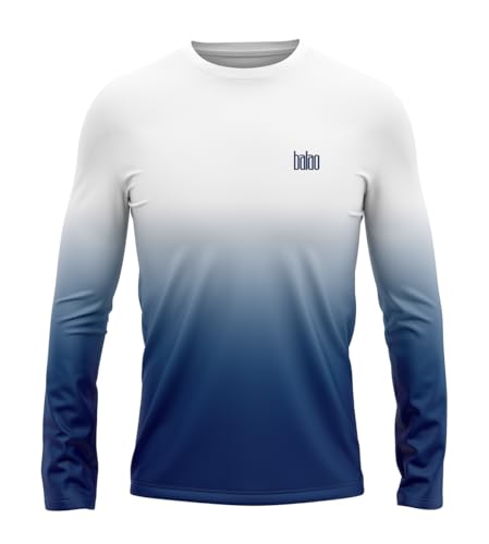 Made in USA Fishing Shirts for Men Long Sleeve Lightweight Dri Fit UPF 40+ Sun Protection Quick Dry Running Hiking Tshirts