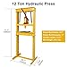 Festisoul 12-Ton Heavy Duty Hydraulic Press, Industrial H-Frame with 8-Position Adjustable Height, Yellow Shop Press for Bearing Removal, Metal Bending, and Forging